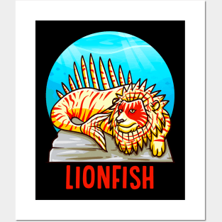 Funny Rare Animals | Exotic Aquarium Fish Gifts | Lionfish Posters and Art